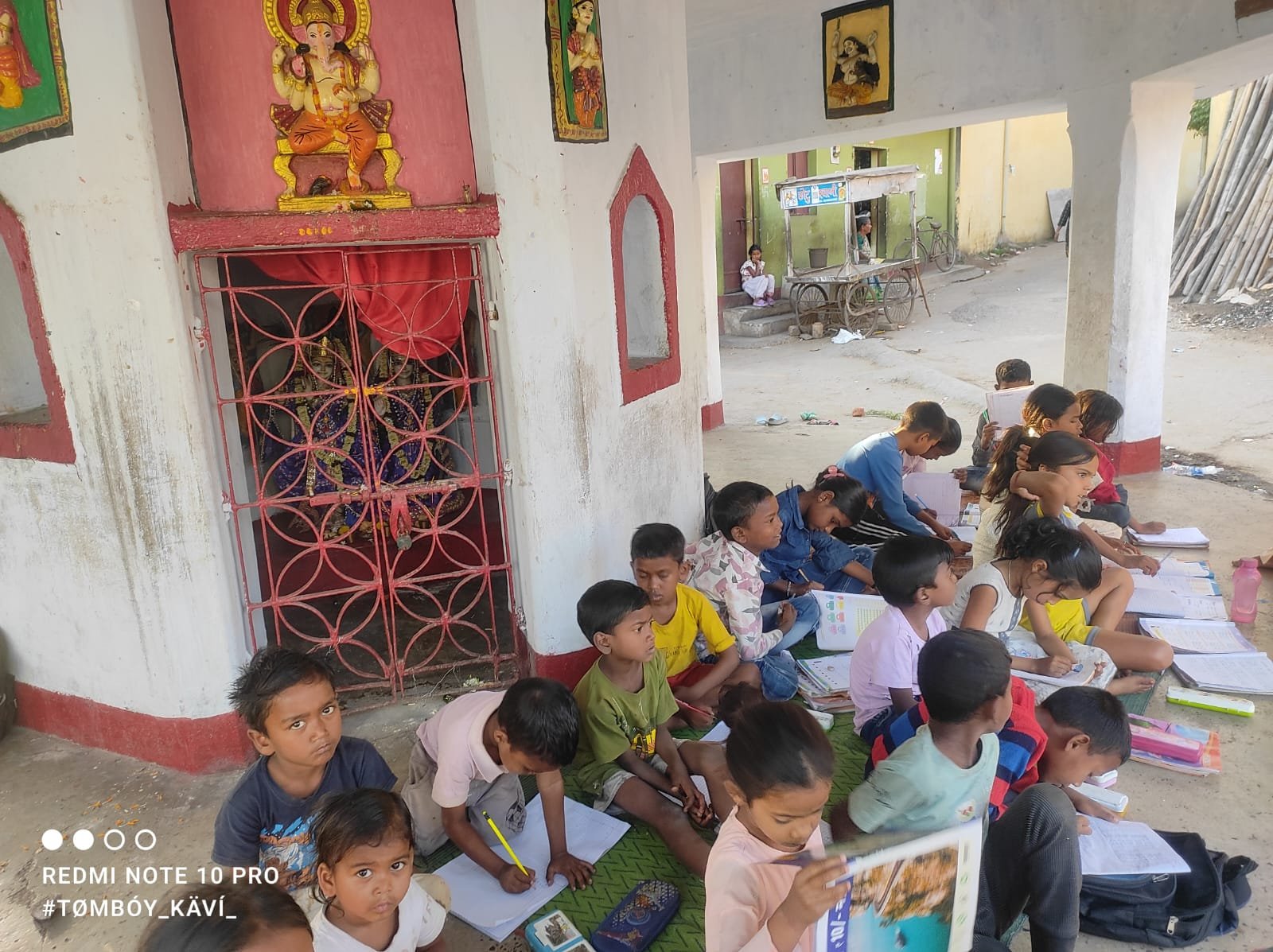 Children studying